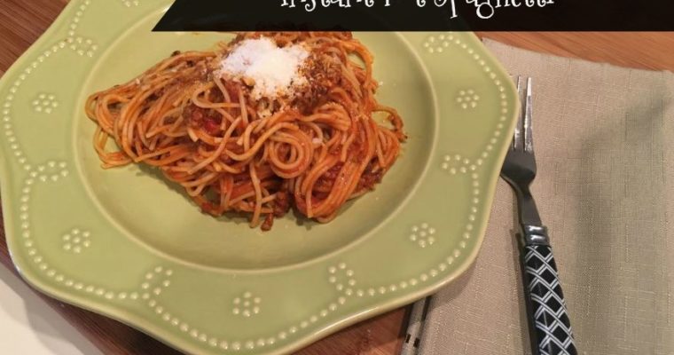 How to Make Spaghetti in Your Instant Pot