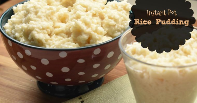 Rice Pudding made in the Instant Pot